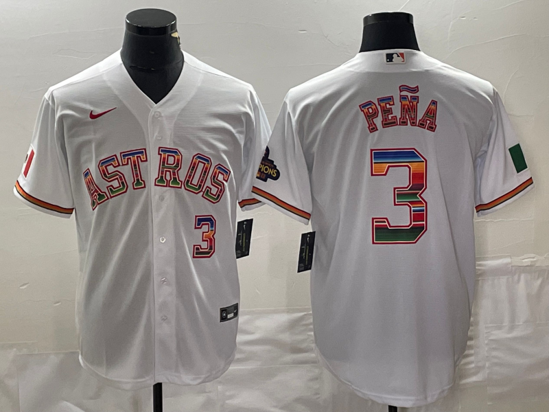 Men's Houston Astros Jeremy Pena #3 White Jersey